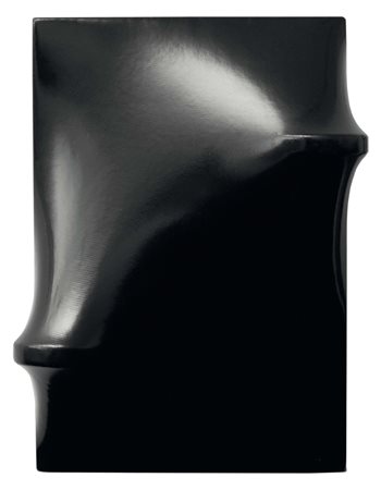 Agostino Bonalumi (1935), Nero, 1967 cirè estroflesso, cm 30x20, Autentica su...