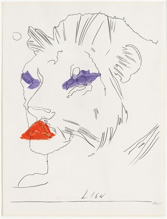 Andy Warhol (1928-1987), Lion lito-offset siglata a mano in alcuni esemplari,...