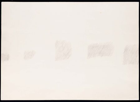 Marco Gastini (1938), Progetto per le cinque lastre graffiate, 1972 matita su...