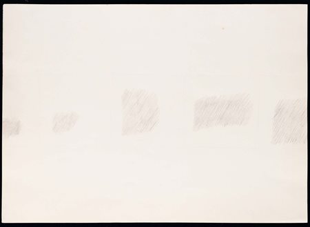 Marco Gastini (1938), Progetto per le cinque lastre graffiate, 1972 matita su...