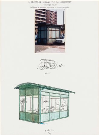 Ugo La Pietra (1938), Attrezzatura urbana per la collettività, 1979 collage e...