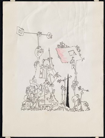 Ives Tanguy (1900-1955), Senza Titolo acquarello e china su carta, cm...