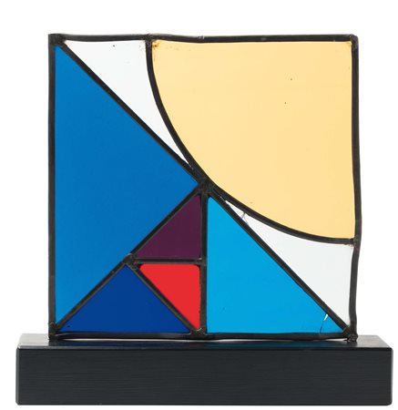 Luigi Veronesi (1908-1998), Senza Titolo, 1983 vetri colorati montati su...