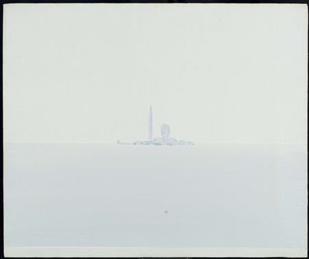 Virgilio Guidi ( 1892-1984), Isola di San Giorgio olio su tela, cm 30x40,...