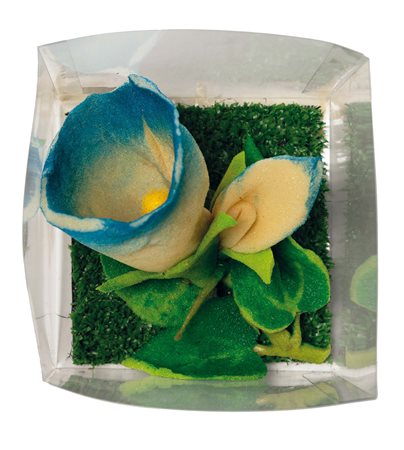 Piero Gilardi (1942), Campanule spilla, gommapiuma, cm 10x10