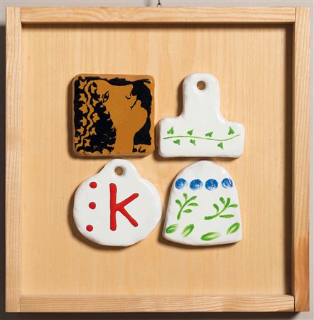 Joe Tilson (1928), Persephone 4, 1992 maiolica, cm 36x36 Cooperativa Ceramica...