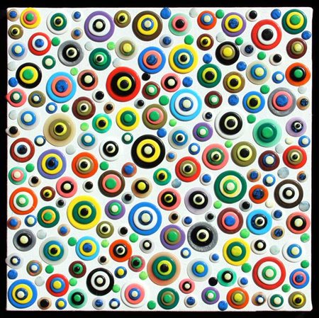 NIDO DAVIDE Fuori orbita 2006 colle termofusibili su tela cm. 50 X 50 Titolo,...