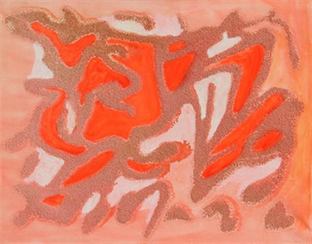 TURCATO GIULIO Abbagliante 1988 olio e sabbia su tela cm. 80 X 100 Firma...