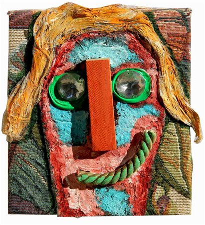 BAJ ENRICO Emilie, duchessa di Clermont-Tonnerre 2000 collage e acrilico su...