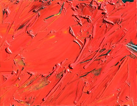 RUGGERI PIERO Un rosso olio su tela cm. 40 X 50 Firma, titolo, tecnica,...