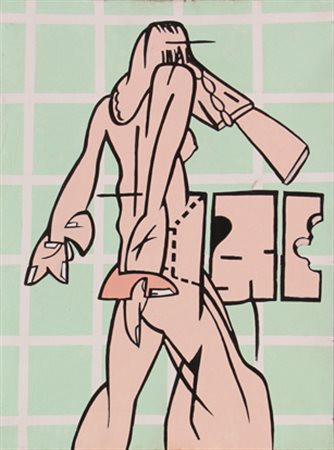 ADAMI VALERIO Il nudo 1965 olio su tela cm. 40 X 30 Firma, data, titolo...