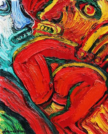 LINDSTROM BENGT Senza titolo olio su tela cm. 81 X 65 Firma 'Lindstrom' (in...