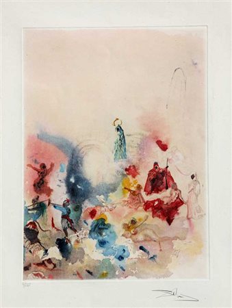 DALI' SALVADOR Orient anni 70 incisione cm. 48 X 35.5 La misura è riferita...