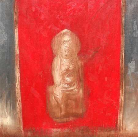 GALLIANI OMAR Cadmio 1987 olio su tela cm. 50 X 50 Titolo, firma, data...