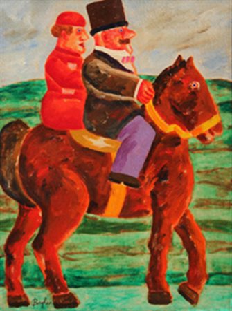 BORGHESE FRANZ Senza titolo olio su tela cm. 40 X 30 Firma 'Borghese' (in...