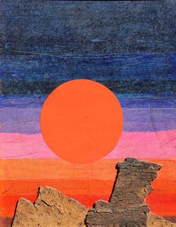 CRIPPA ROBERTO Senza titolo anni 70 collage e sugheri su tavola cm. 81 X 64.5...