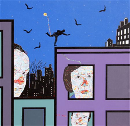 MOLINARI MAURO Condominio 2011 acrilico su tela cm. 40 X 40 Firma, data...