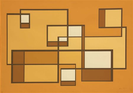 RADICE MARIO Senza titolo litografia a colori cm. 69 X 99 Edizione 'P.A.' (in...