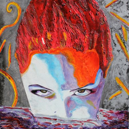 BERTOLI CARLA Beowulf dedicated to Angelina Jolie 2014 tecnica mista, mosaico...