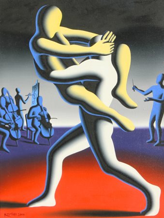 KOSTABI MARK Dissonance 2000 olio su tela cm. 61 X 46 Firma, data 'Kostabi,...