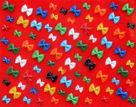 GOST GIORGIO N. 1798 Stop the time 2012 farfalle di pasta su tela applicata...