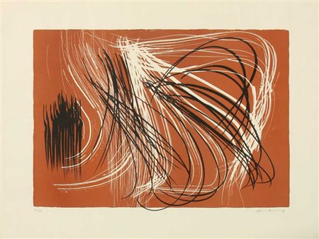 HARTUNG HANS Senza titolo litografia a colori cm. 55 X 76 Edizione di 100...