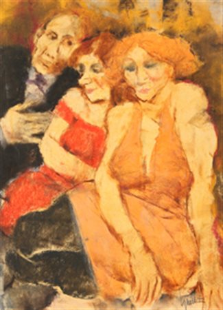 SQUILLANTINI REMO Senza titolo olio su cartone telato cm. 50 X 35 Firma...