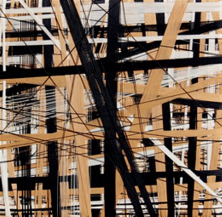 MURA CARLA Guardando alto 2010 filo di cotone su tavola cm. 50 X 50 Firma,...