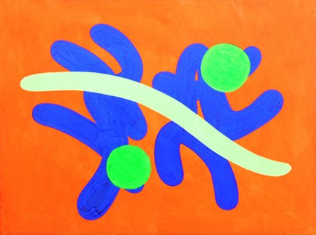 TURCATO GIULIO Forme anni 70 olio e tecnica mista su tela cm. 60 X 80 Firma...