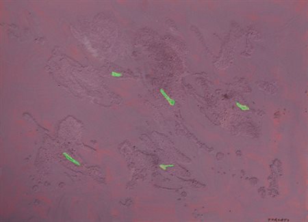 TURCATO GIULIO Senza titolo olio e sabbia su tela cm. 50 X 70 Firma 'Turcato'...