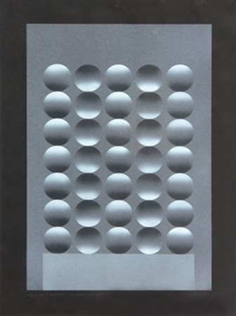 LE PARC JULIO Theme 80 a variation 1979 acrilico su cartoncino cm. 55 X 40...