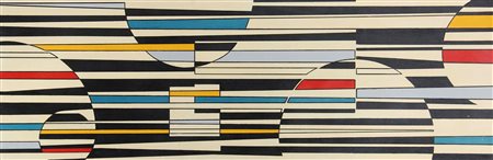 CRIPPA ROBERTO Senza titolo 1949 olio su tavola cm. 30.3 X 98 Firma, data...