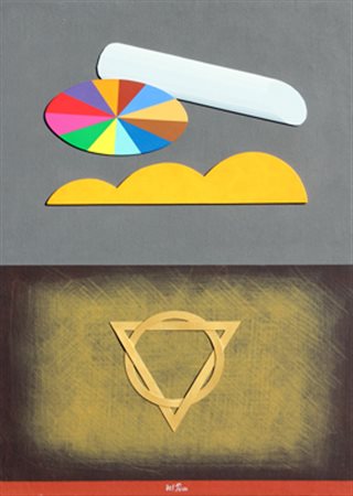 DEL PEZZO LUCIO Senza titolo 2008 collage e acrilico su tela applicata su...