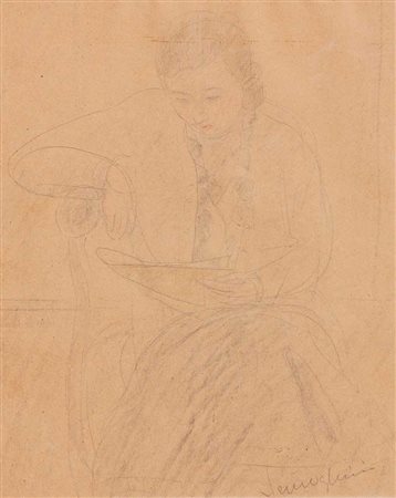 SEMEGHINI PIO Senza titolo grafite su carta cm. 22.5 X 17.5 Firma 'Semeghini'...