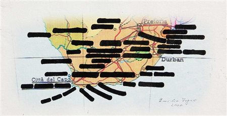 ISGRO' EMILIO Verso Città del Capo 2000 tecnica mista su cartoncino cm. 15 X...