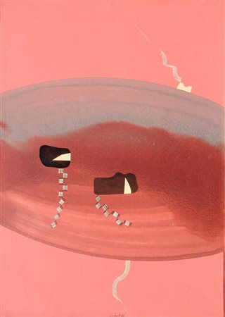 DANGELO SERGIO La memoria 1966 tecnica mista su tela cm. 80 X 60 Firma, data...