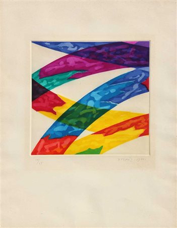 DORAZIO PIERO Senza titolo 1971 acquaforte cm. 32 X 32 La misura è riferita...