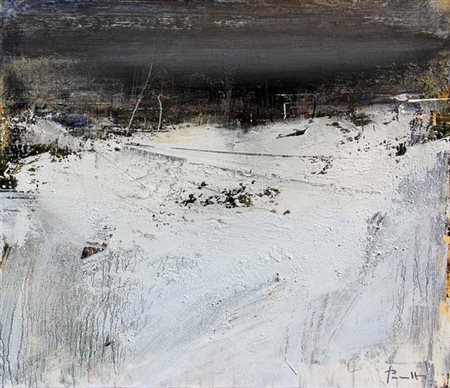 PEDRETTI ANTONIO Bianco lombardo 2013 olio su tela cm. 60 X 70 Firma...