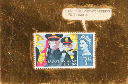 PIGNOTTI LAMBERTO Ehi, gente. Volete vedermi pattinare? 1965 francobollo e...