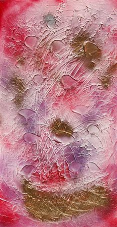 ZANNONI PAOLA Sensazioni 2013 gesso e acrilico su tela cm. 80 X 40 Firma,...