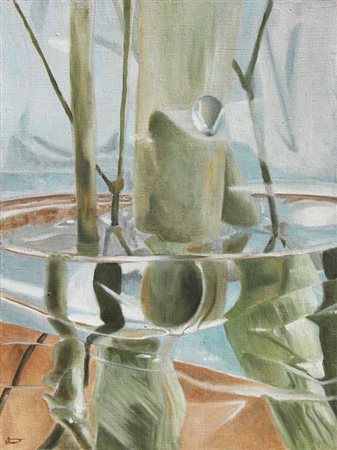 BARUZZO ALESSANDRA Rifrazione 2014 olio su canapa cm. 70 X 50 Firma 'A....