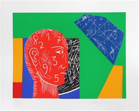 PALADINO MIMMO Senza titolo litografia cm. 40 X 50 Edizione di 75 esemplari...