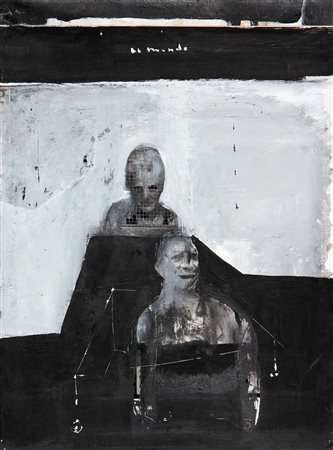 FANTINI MARCO Il mondo 2001 tecnica mista su carta intelata cm. 40 X 30...