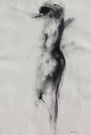 AJMONE GIUSEPPE Nudo tecnica mista su cartoncino cm. 50 X 32 Firma 'G....