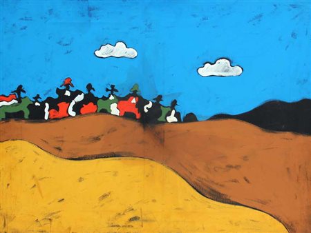 FESTA TANO Senza titolo 1986 olio su tela cm. 60 X 80 Firma, data 'Festa, 86'...