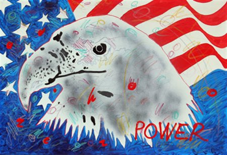 MANERA ENRICO Power 1993 olio su tela cm. 80 X 120 Titolo 'Power' (in basso a...