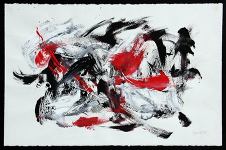 FORMICHETTI SILVIO Predicazione di Saulo 2008 olio su cartoncino cm. 66 X 102...