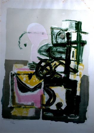 BIROLLI RENATO (Verona 1905 - Milano 1959) "Senza titolo" Litografia su carta...