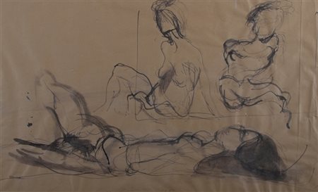 TRECCANI ERNESTO (Milano 1920 - Milano 2009) "Senza titolo" 1950 China su...