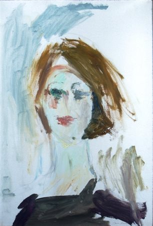 TRECCANI ERNESTO (Milano 1920 - Milano 2009) "Figura" 1968 Olio su tela cm....